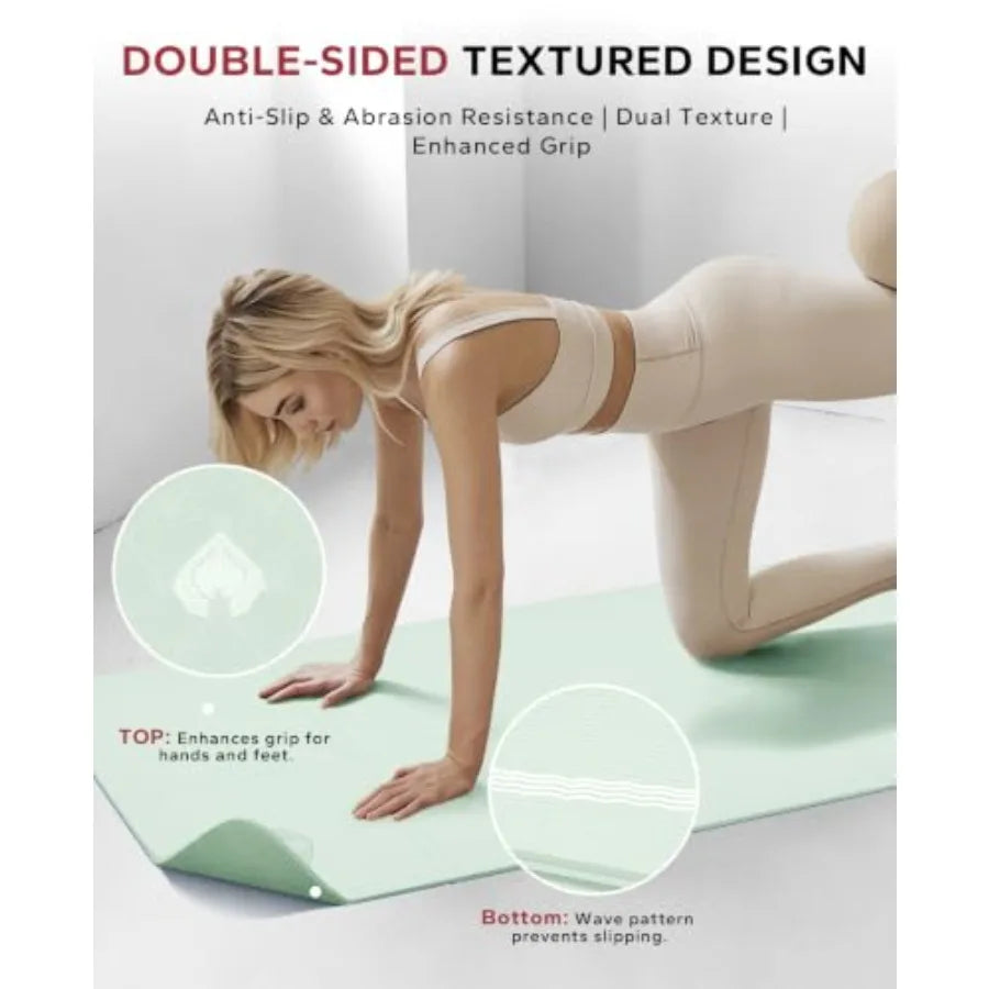 Foldable Yoga Mat Non Slip TPE For Home Workouts Travel