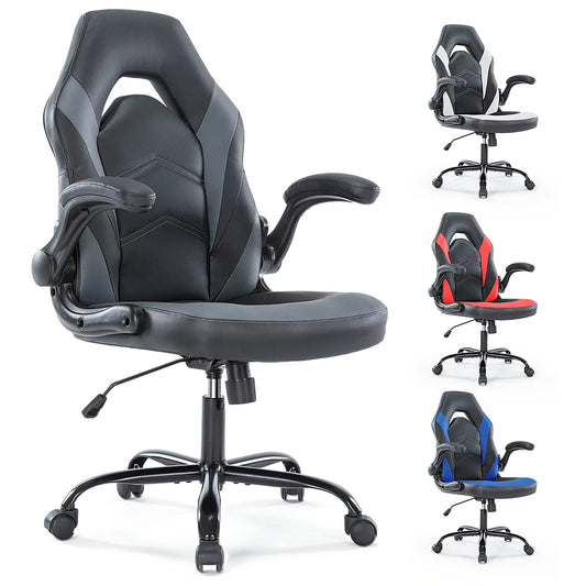 JHK Ergonomic Racing Chair Flip Up Armrests Adjustable Height