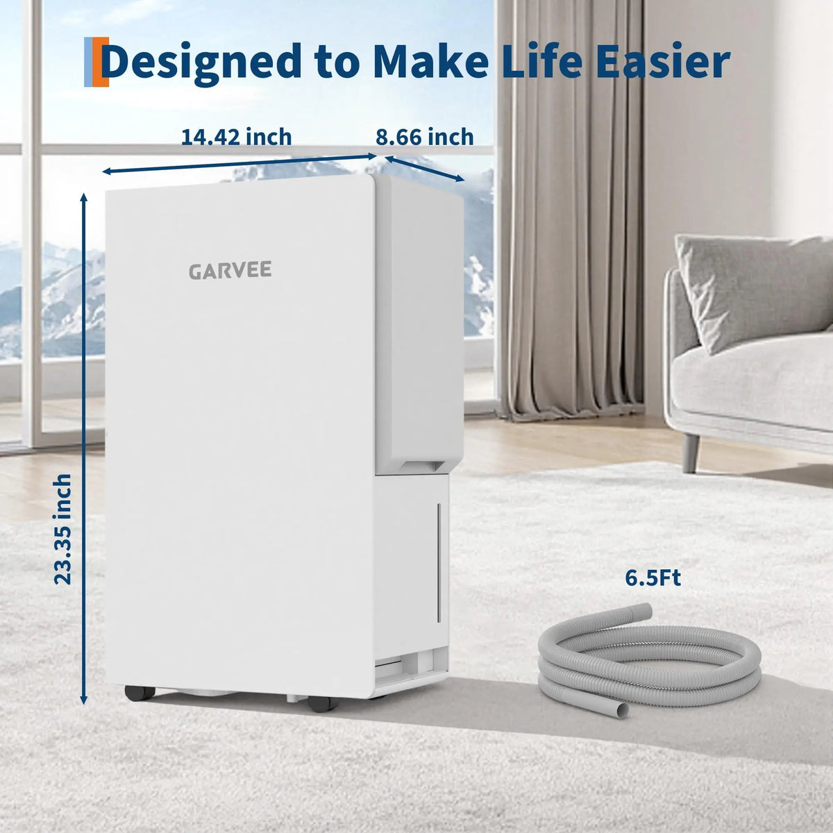 Adoolla Quiet High Efficiency Dehumidifier For Home Basement