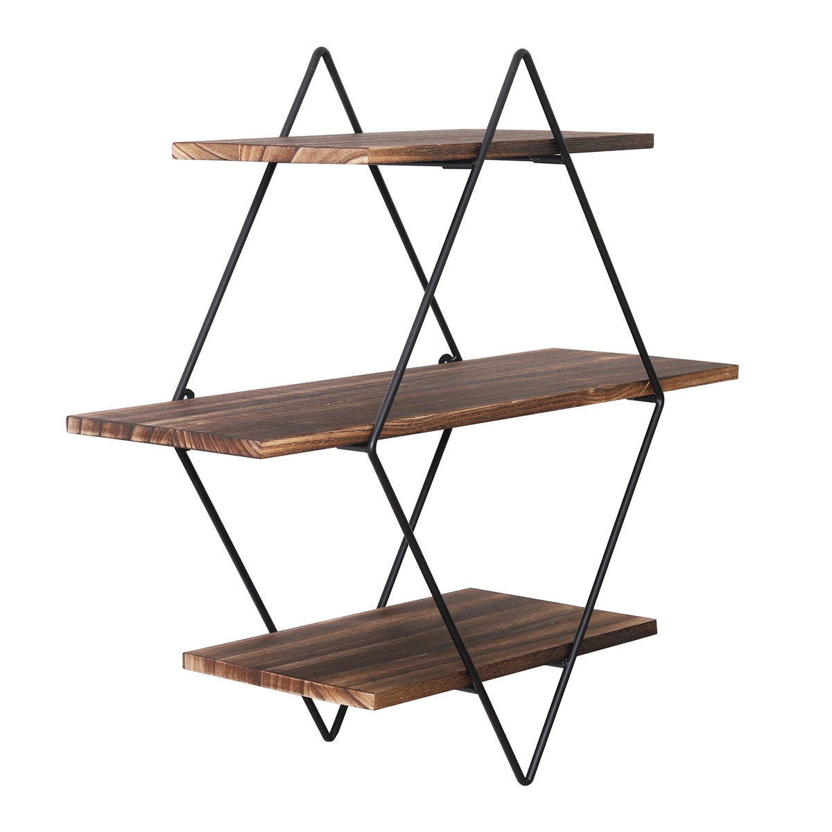 Rustic Wall Mounted Wooden Floating Display Shelf