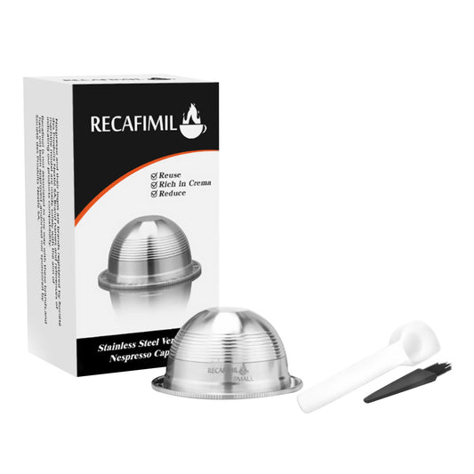 Stainless Steel Reusable Coffee Pod Capsules for Nespresso Vertuo Plus