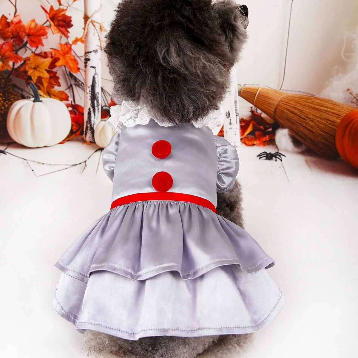 Halloween Dog Costume Joker Wizard Witch Devil Cosplay