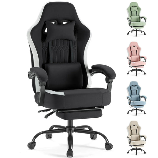 JHK Ergonomic Gaming Chair With Adjustable Height And Lumbar Support