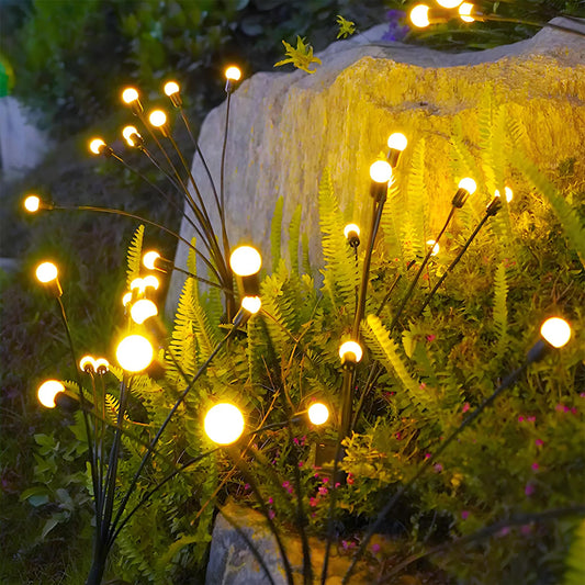 8-Head Solar Firefly Lights Outdoor Garden Decor Yard Pathway