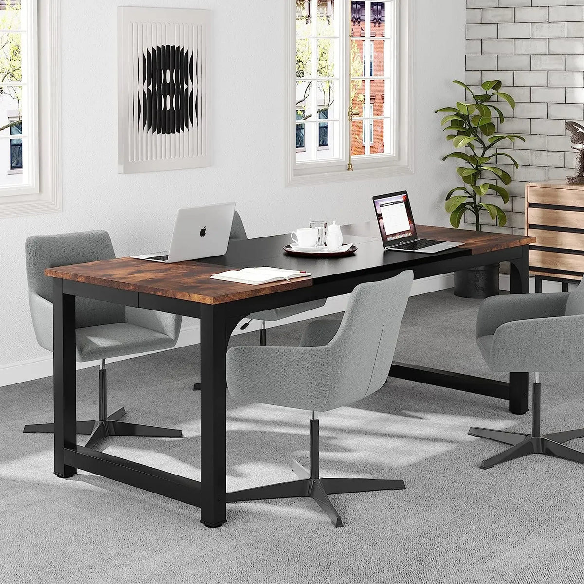 Tribesigns Modern Wooden Computer Desk For Home Office Workstation