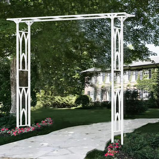 Garden Arch Arbor Iron Outdoor Trellis For Weddings And Gardens