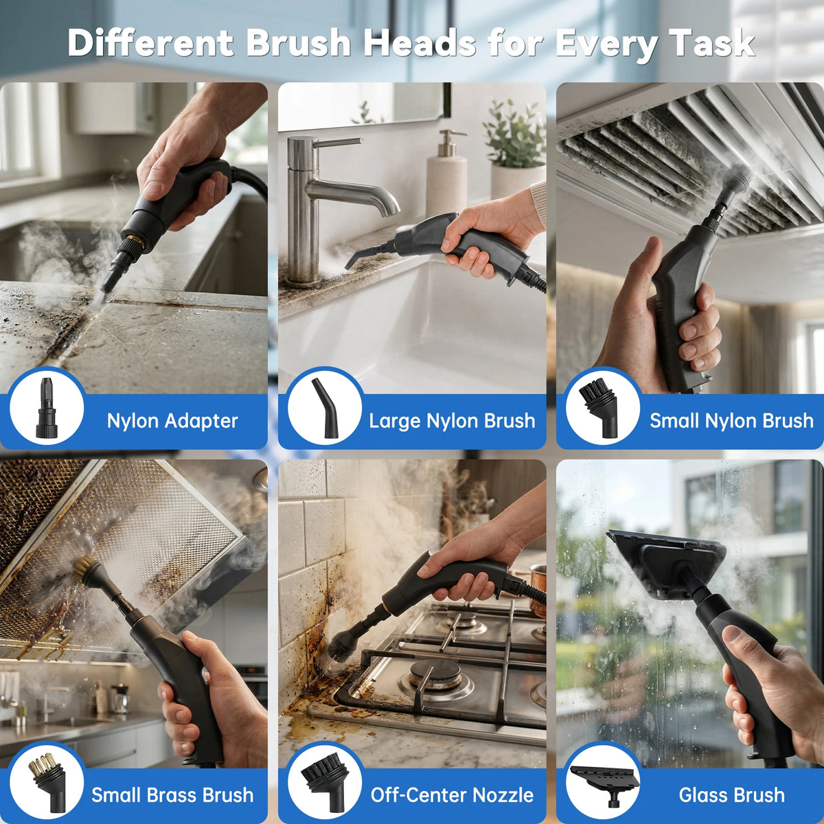 2500W Compact Handheld Steam Cleaner 110V US Plug Machine