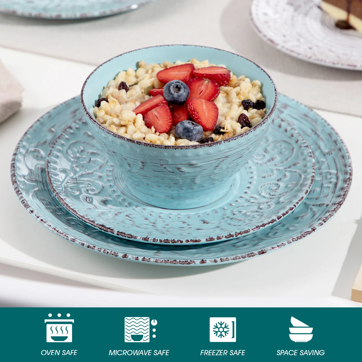 Malacasa Complete Ceramic Dinner Plates Set With Bowls And Mugs