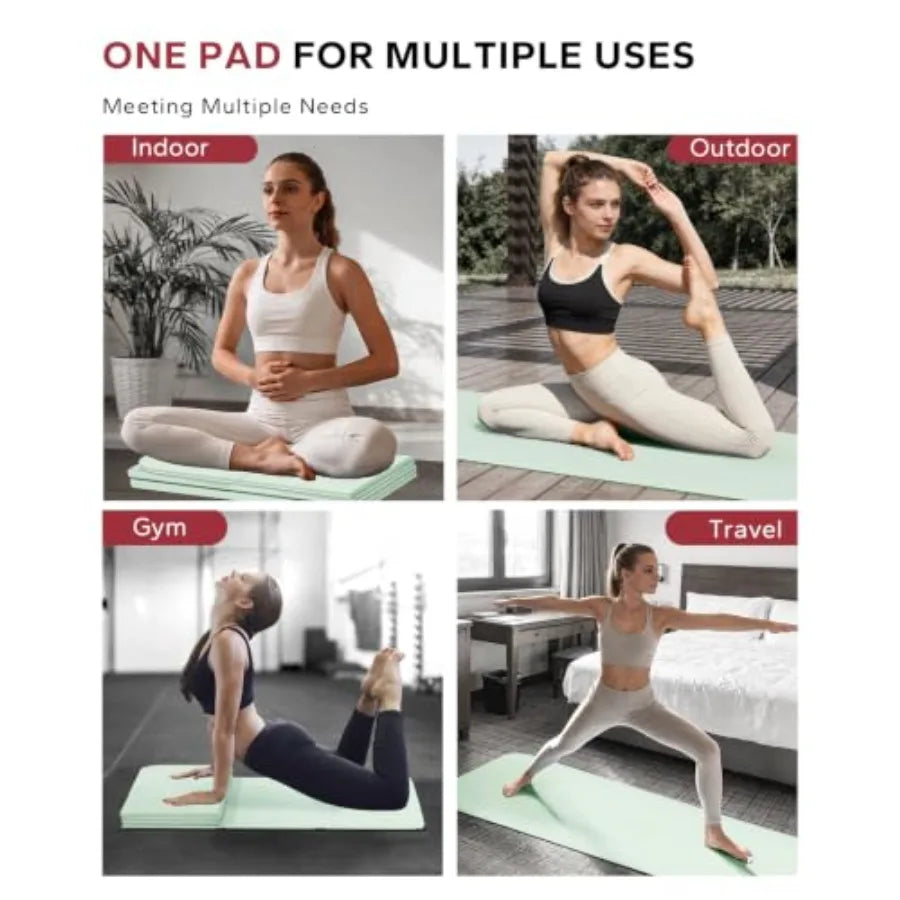 Foldable Yoga Mat Non Slip TPE For Home Workouts Travel
