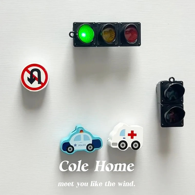 Creative Traffic Light Magnetic Refrigerator Magnet Decoration