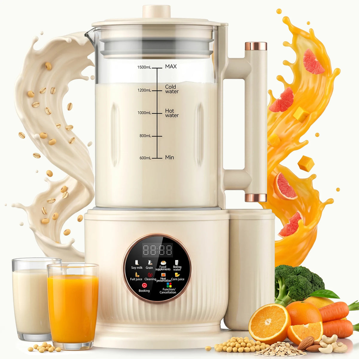 Automatic Nut Milk Maker For Coffee, Juices And Grains