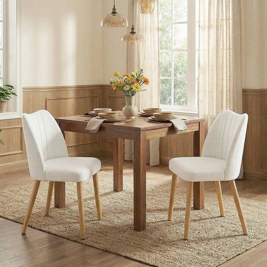 HiMISS Mid Century Modern Upholstered Dining Chair Set