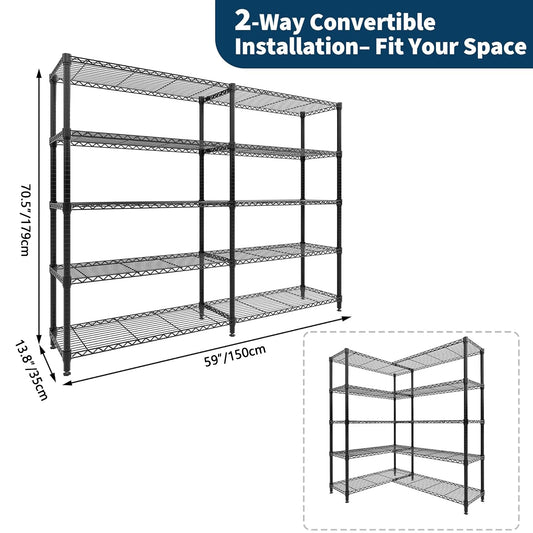 Twister CK Heavy Duty Five Tier Metal Storage Shelf