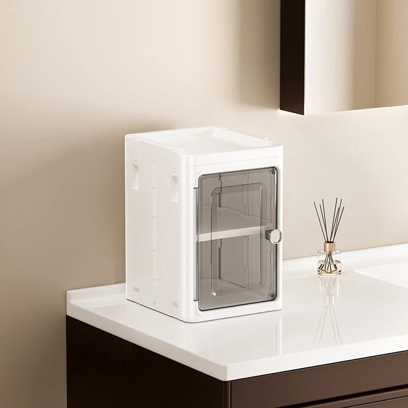 Slim Foldable Five Tier Bathroom Storage Cabinet Organizer
