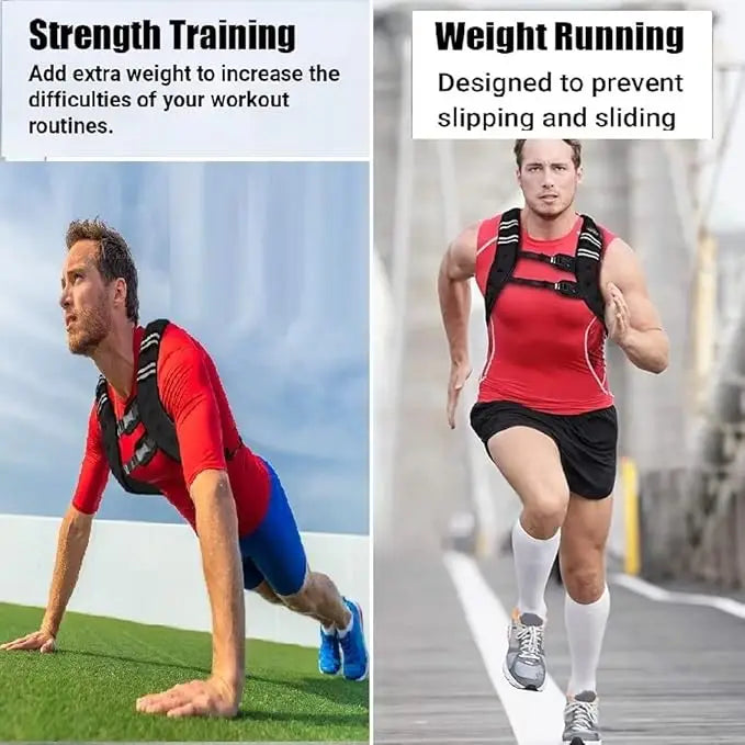 Adjustable Weighted Vest Includes Weights For Men Women