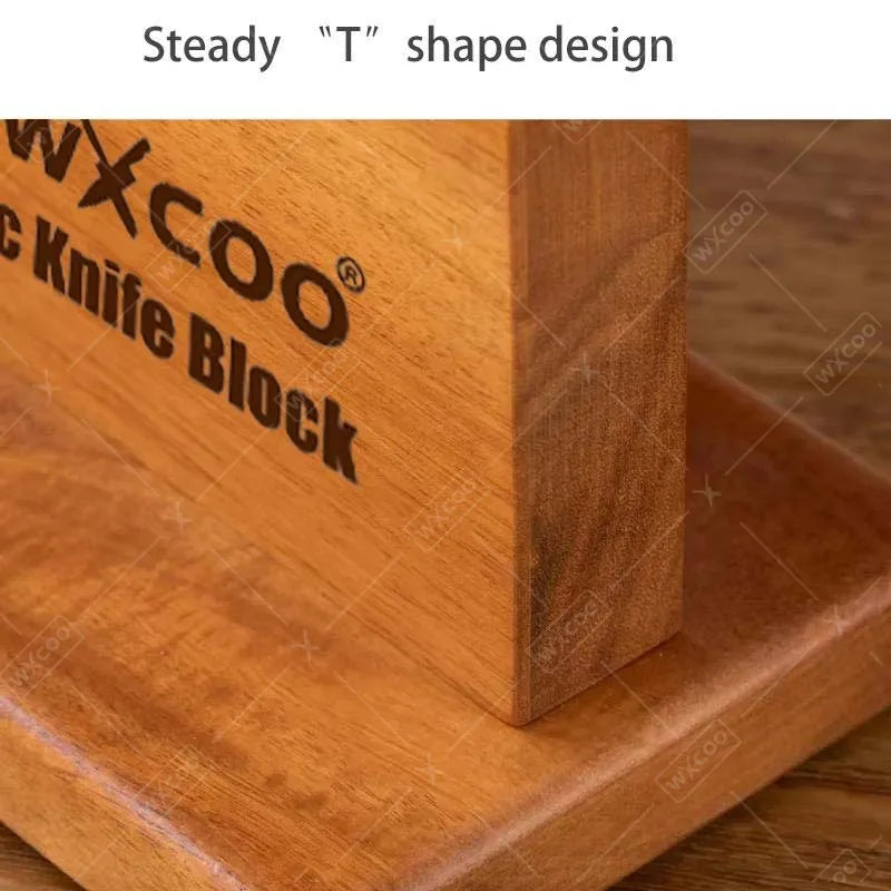 Wxcoo Double Sided Wooden Magnetic Knife Holder Rack