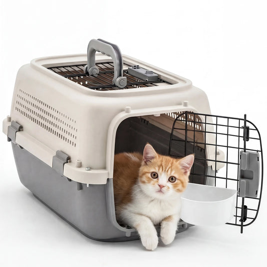 Portable Pet Carrier With Reinforced Security Latches For Pets