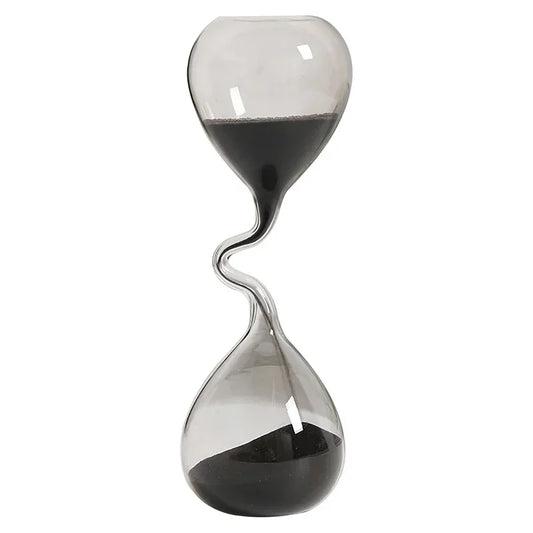 Modern Hand Blown Glass Hourglass Timer Table Decor