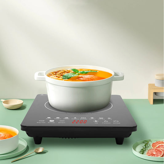 750W Portable Induction Cooktop With 8 Presets And LCD Display