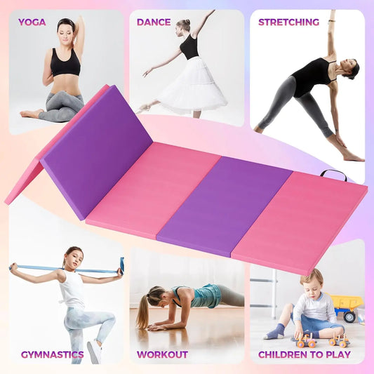 Premium Foldable Gymnastics Yoga Exercise Mat With Cushioned Surface