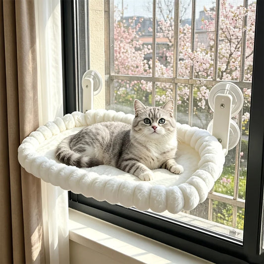Petfeet Suction Cup Window Cat Bed Foldable Metal Frame Perch
