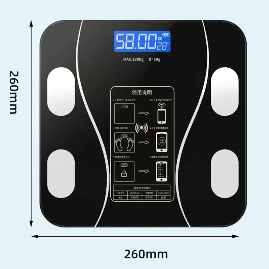 USB Body Fat Scale Smart Digital Weight Monitor For Home
