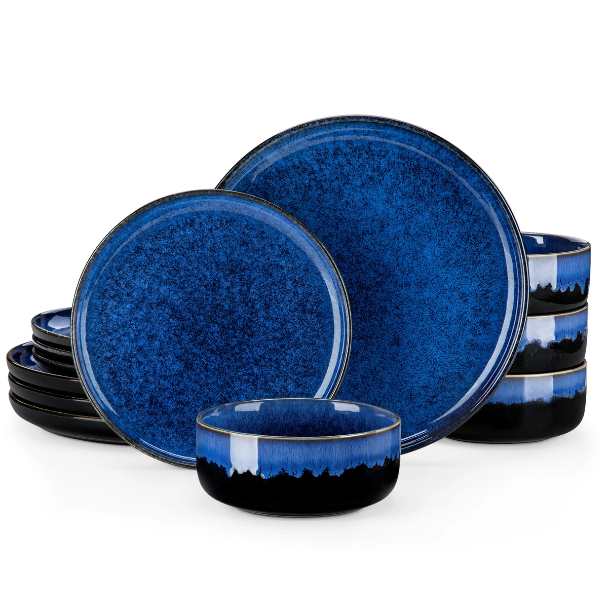 Malacasa Starry Reactive Glaze Ceramic Dinnerware Set