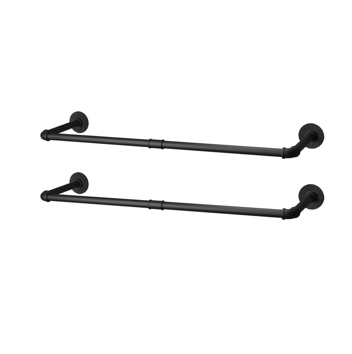 Wall Mounted Industrial Pipe Clothes Rail Rack Organizer