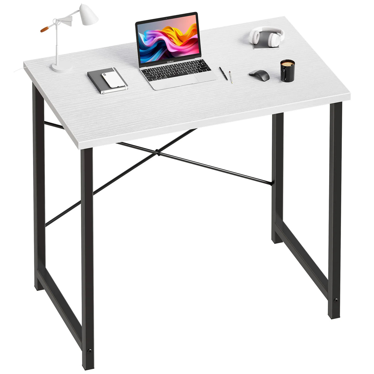 MCQ 31 Inch Standing Office Computer Desk Sturdy Metal Frame