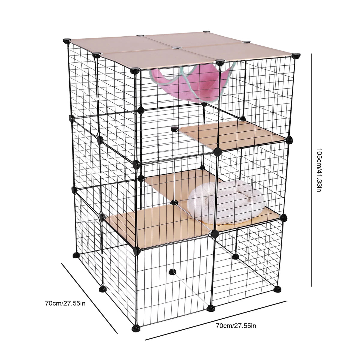 Atuotin 3 Tier Indoor Cat Enclosure With Hammock And Bed