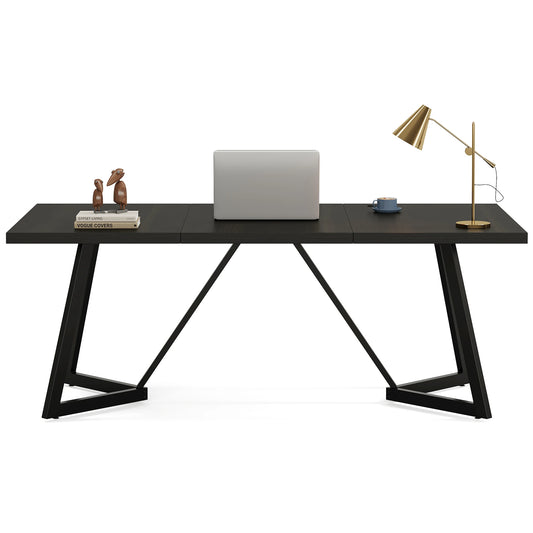 Tribesigns Modern Executive Office Desk With Sturdy Metal Frame