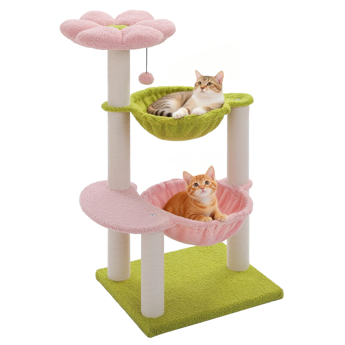 PAWZ Road Flower Cat Tree With Hammocks And Sisal Posts