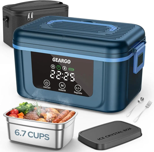 Rechargeable Cordless Electric Heated Lunch Box For Portable Meal Storage