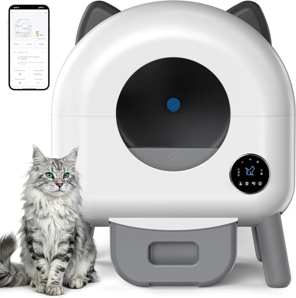 HiMISS Self Cleaning Litter Box With Automatic App Control