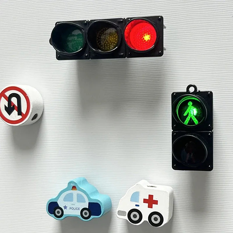 Creative Traffic Light Magnetic Refrigerator Magnet Decoration