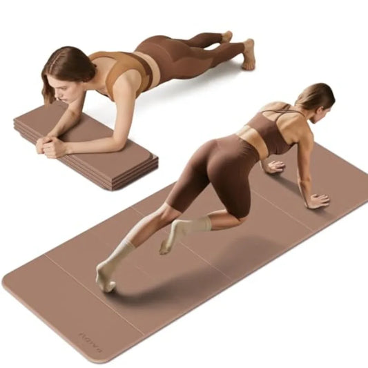Foldable Yoga Mat Extra Thick Non Slip Thermoplastic Elastomer Portable