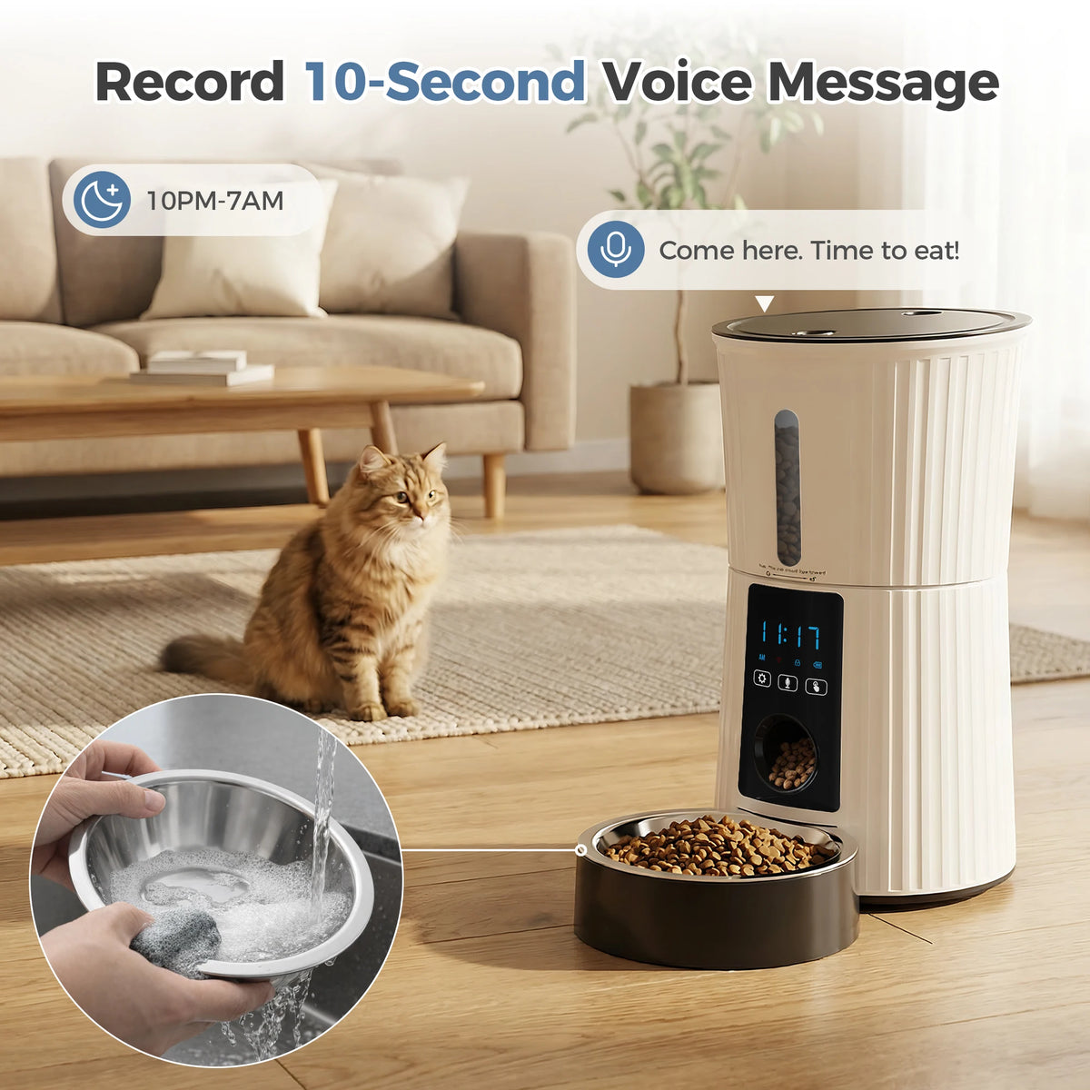 Programmable WiFi Automatic Cat Food Dispenser With App Control