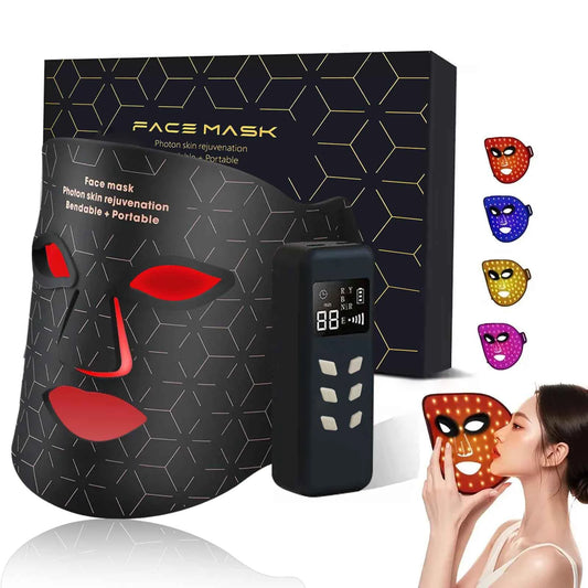 UBilli 4 Modes Portable LED Face Mask Red Light Therapy for Wrinkles