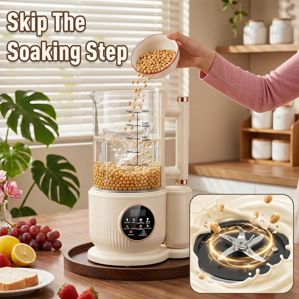 Automatic Nut Milk Maker For Coffee, Juices And Grains