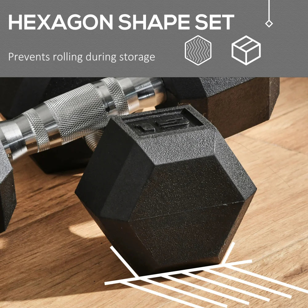 Professional Hex Dumbbell Set For Home Strength Training Workouts