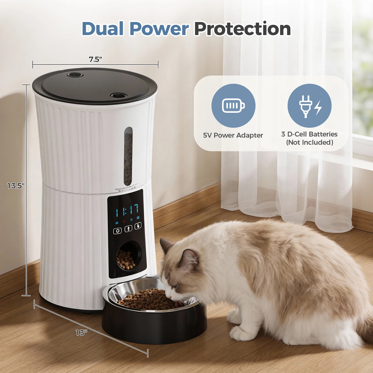 Programmable WiFi Automatic Cat Food Dispenser With App Control