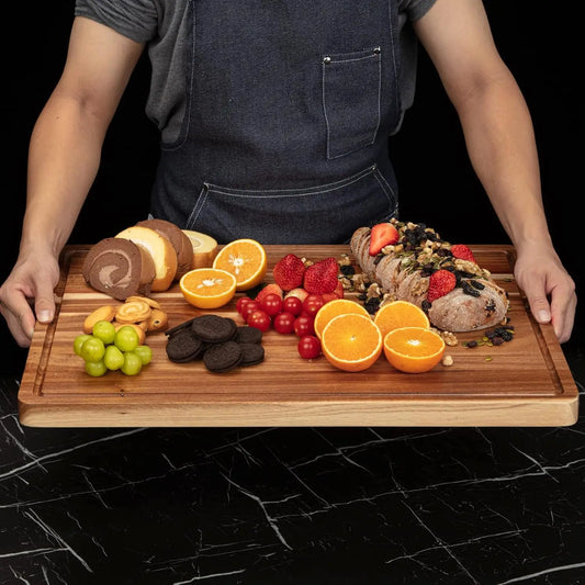 TWISTER.CK Acacia Wood Cutting Board Chopping Block With Handles