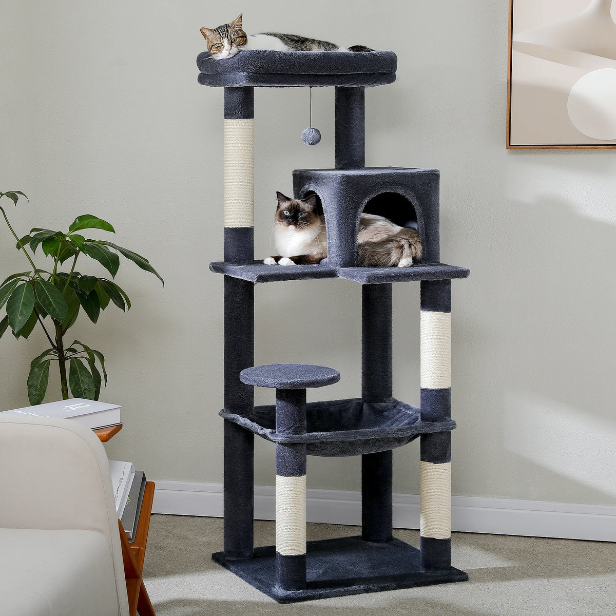 Pawz Road Multi Tier Cat Tower With Sisal Scratching Posts