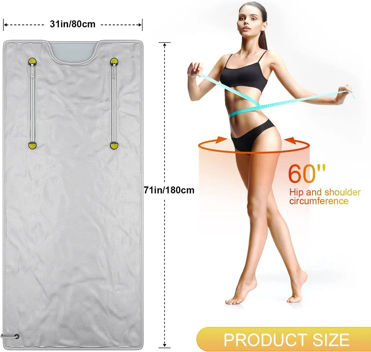 2 Zone Thermal Sauna Blanket For Weight Loss And Detox