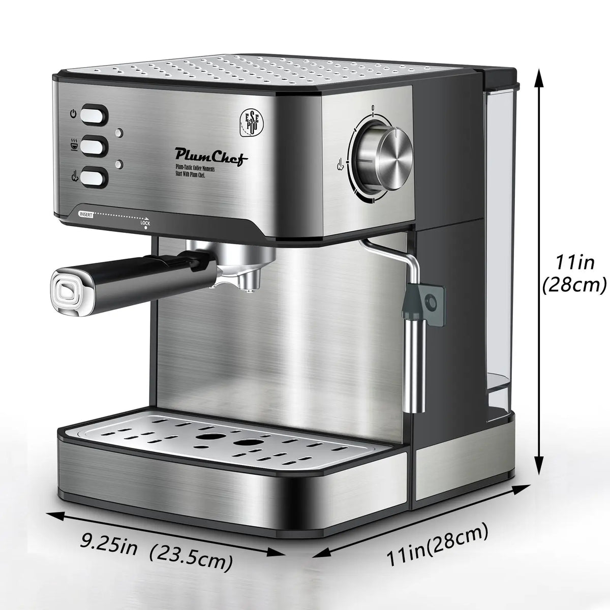 Espresso Machine 20 Bar Professional Compact Coffee Maker With Milk Frother