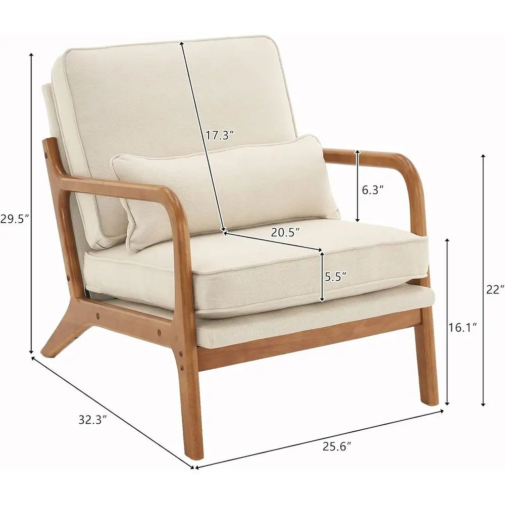 Set Of Two Contemporary Upholstered Accent Lounge Chairs