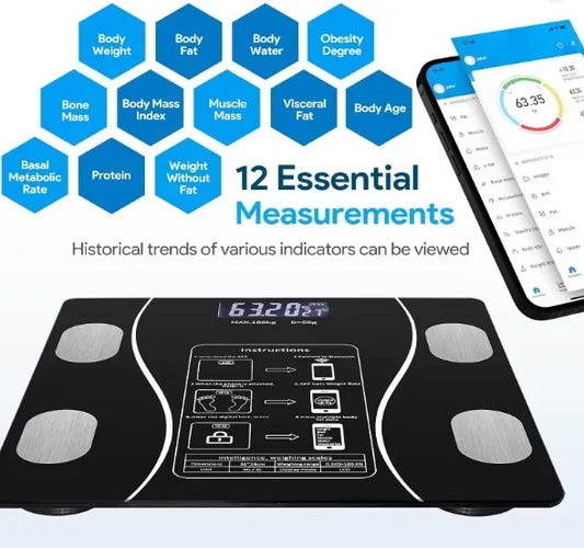 USB Body Fat Scale Smart Digital Weight Monitor For Home
