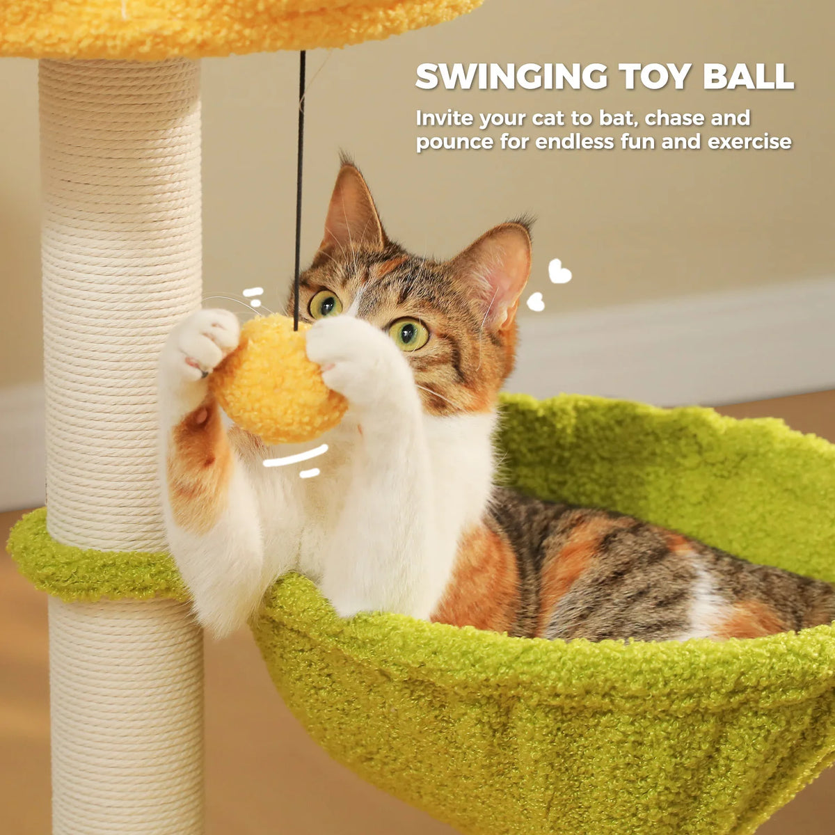 PAWZ Road Flower Cat Tree With Hammocks And Sisal Posts