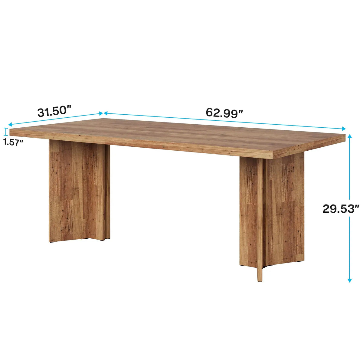 Tribesigns Modern Rectangular Wooden Dining Table for Kitchen Use