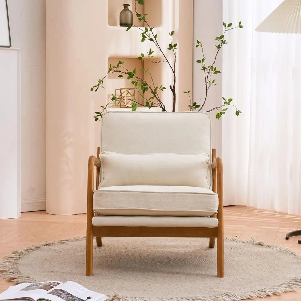 Set Of Two Contemporary Upholstered Accent Lounge Chairs